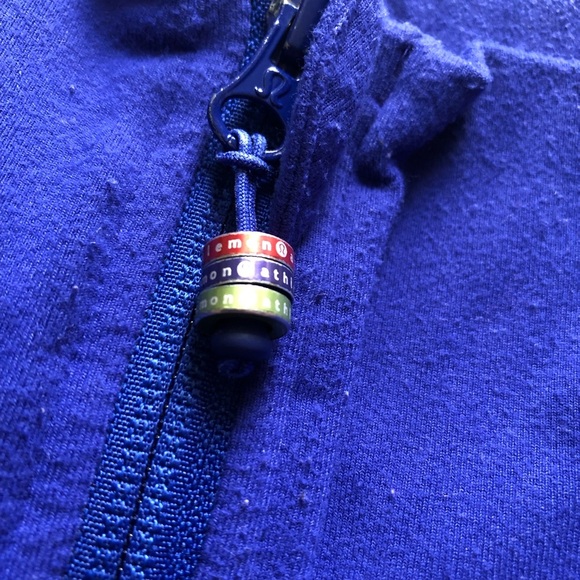 Lululemon Zip Up Striped Logo Jacket in Blue Size 8 - Picture 9 of 14